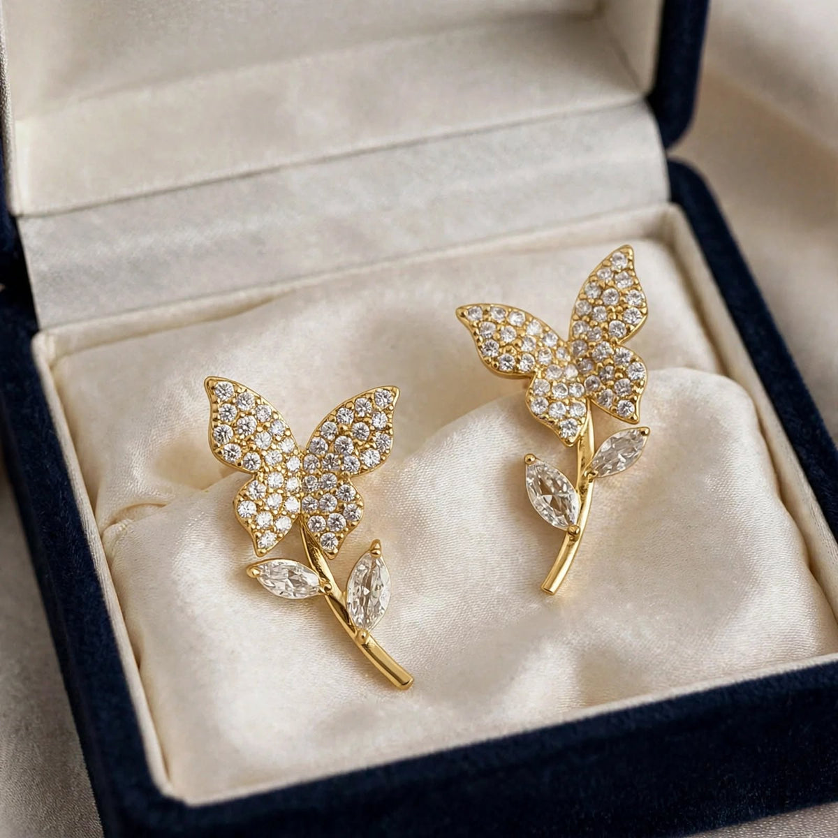 Butterfly Zircon Earrings