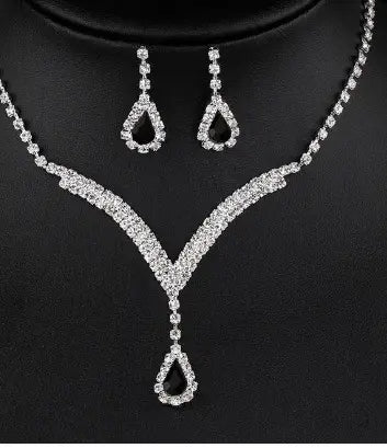 Water Drop Necklace & Earrings Set