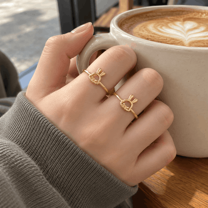 Golden Bunny Ring