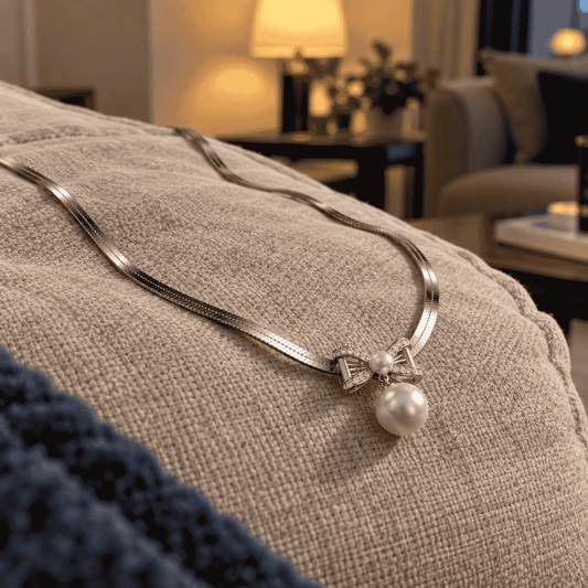 Pearl Bow Necklace