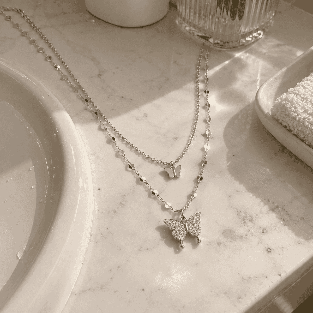 Silver Butterfly Necklace