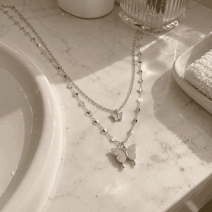Silver Butterfly Necklace