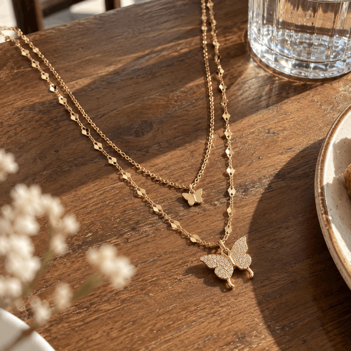 Silver Butterfly Necklace