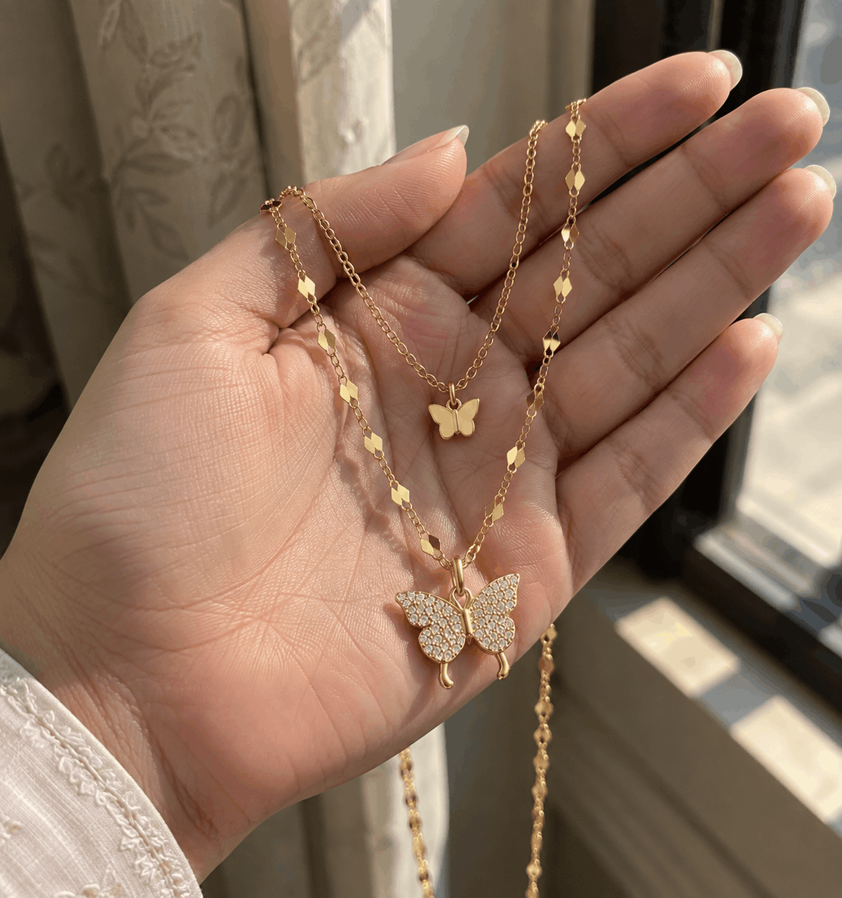 Silver Butterfly Necklace
