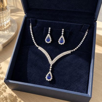 Water Drop Necklace & Earrings Set