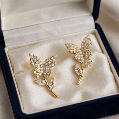 Butterfly Zircon Earrings