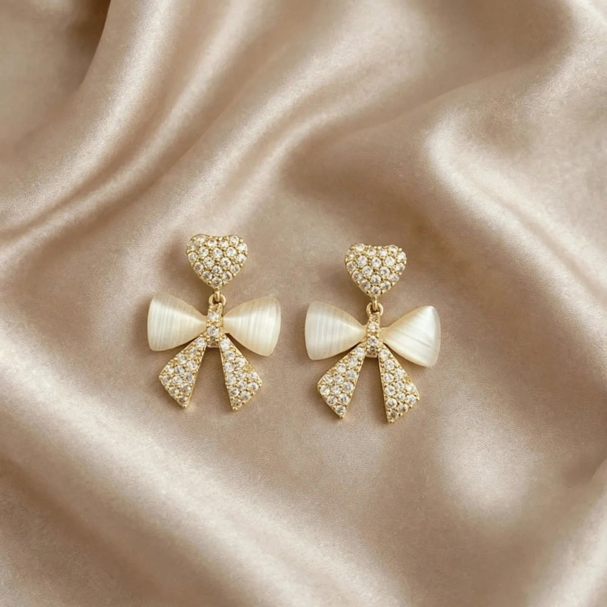 Pearl Bow Earrings