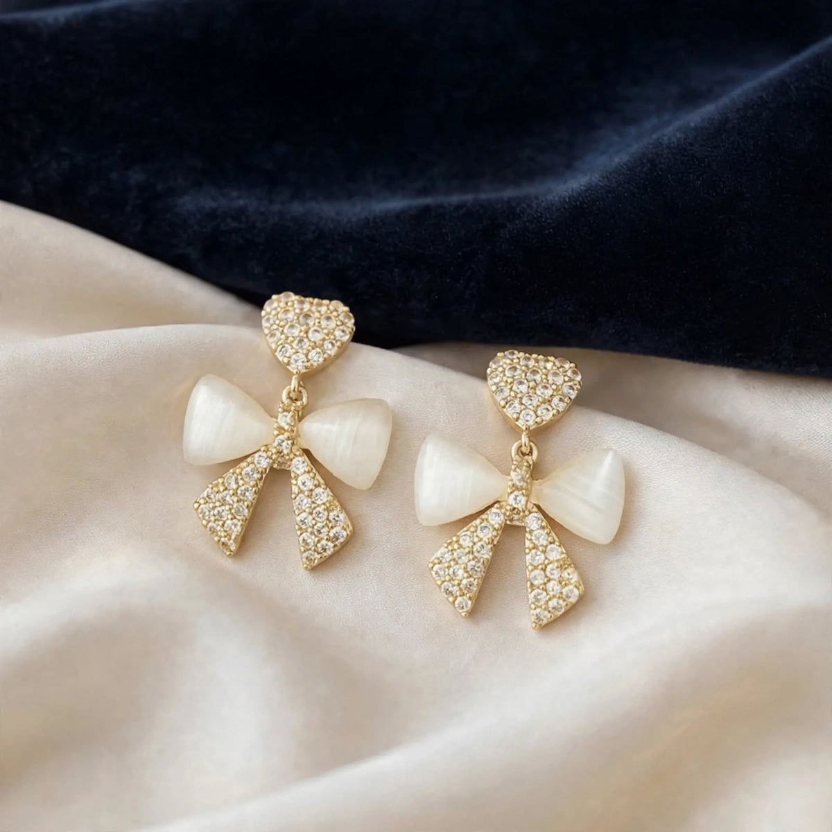 Pearl Bow Earrings