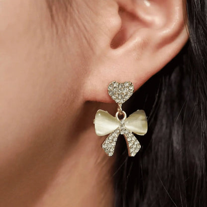Pearl Bow Earrings