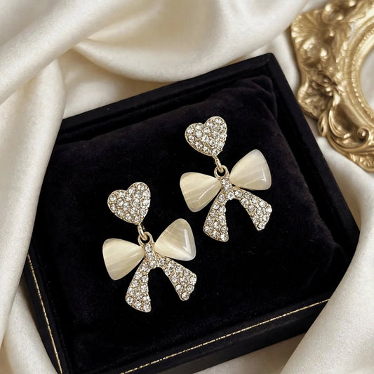 Pearl Bow Earrings