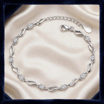 Twisted Crystal Love Bracelet
