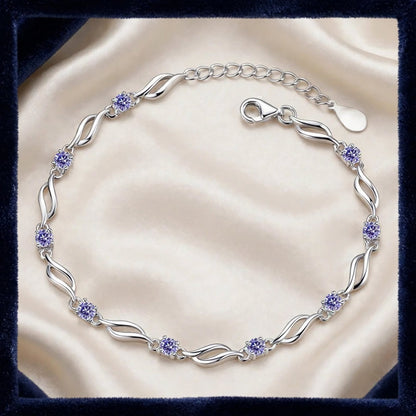 Twisted Crystal Love Bracelet
