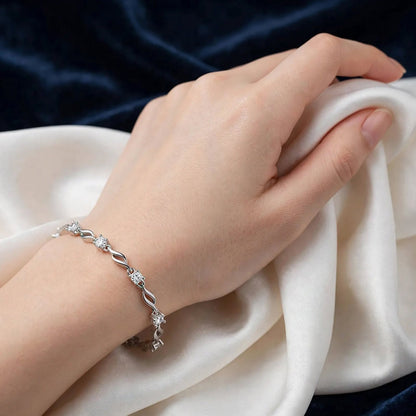 Twisted Crystal Love Bracelet
