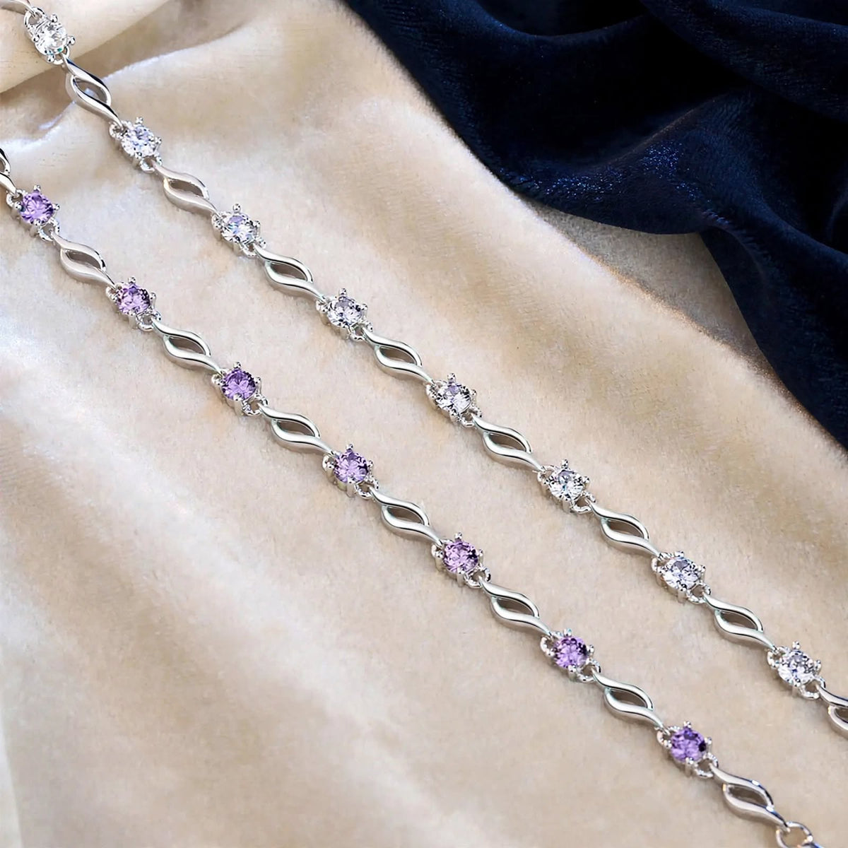 Twisted Crystal Love Bracelet