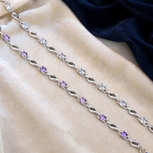Twisted Crystal Love Bracelet