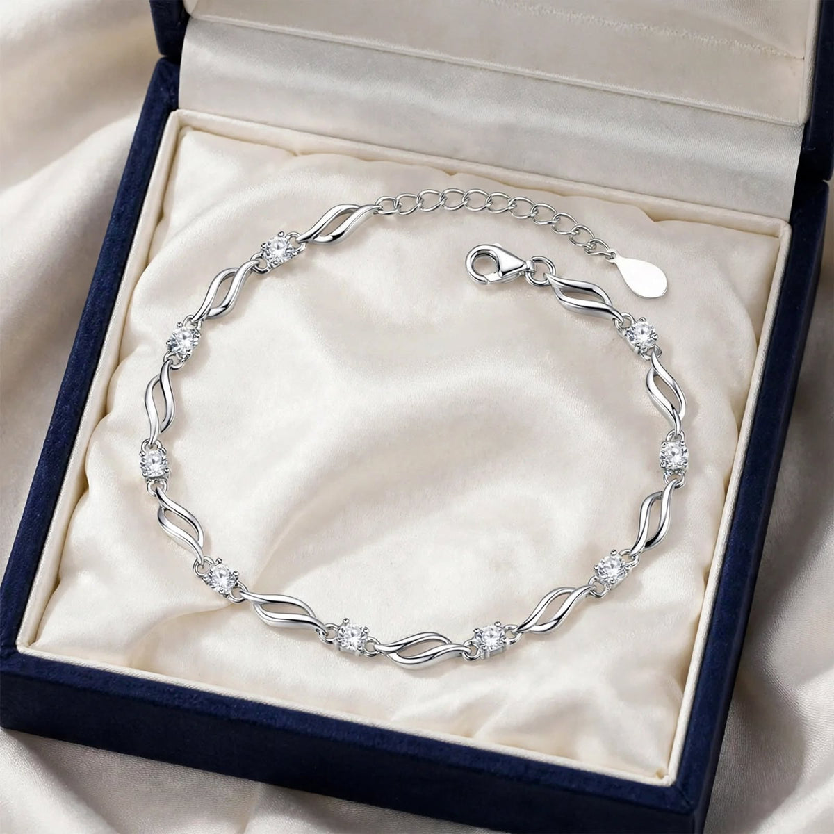 Twisted Crystal Love Bracelet