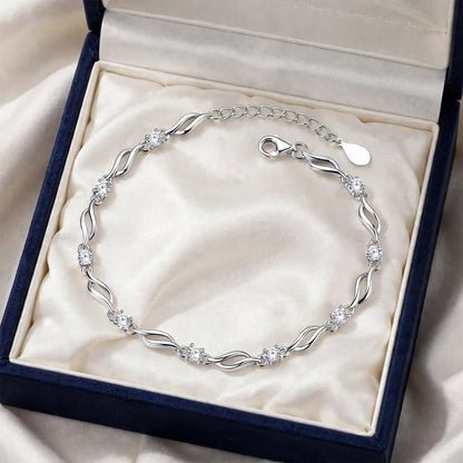 Twisted Crystal Love Bracelet