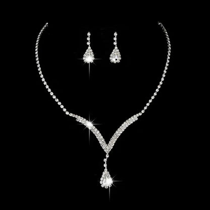 Water Drop Necklace & Earrings Set