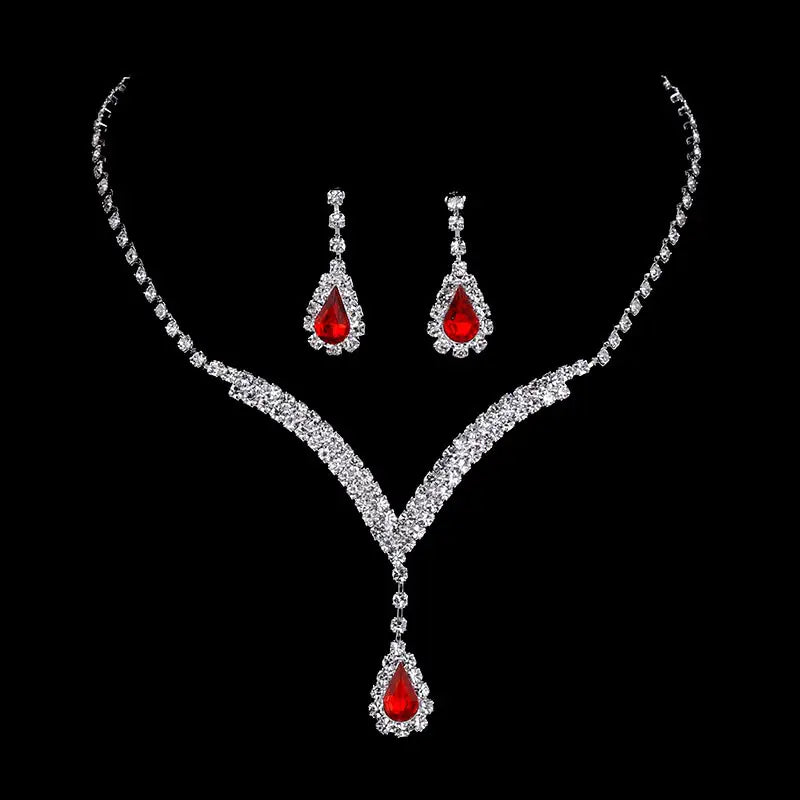 Water Drop Necklace & Earrings Set