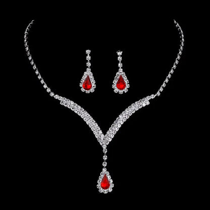 Water Drop Necklace & Earrings Set