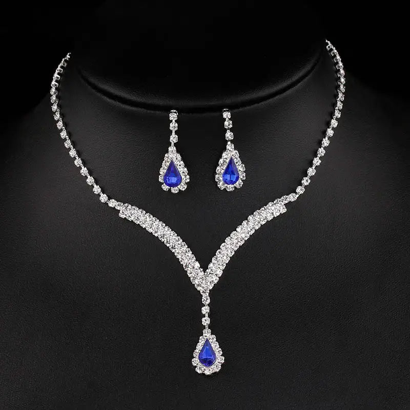 Water Drop Necklace & Earrings Set