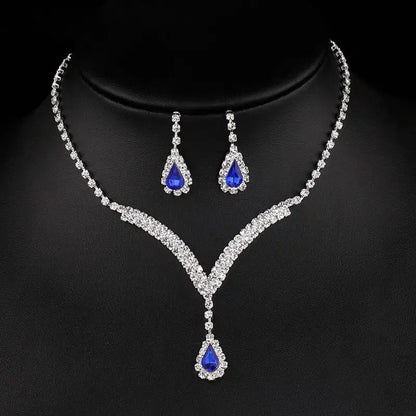 Water Drop Necklace & Earrings Set