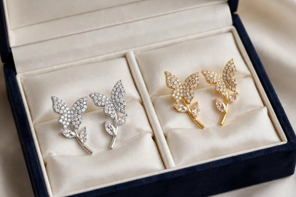 Butterfly Zircon Earrings